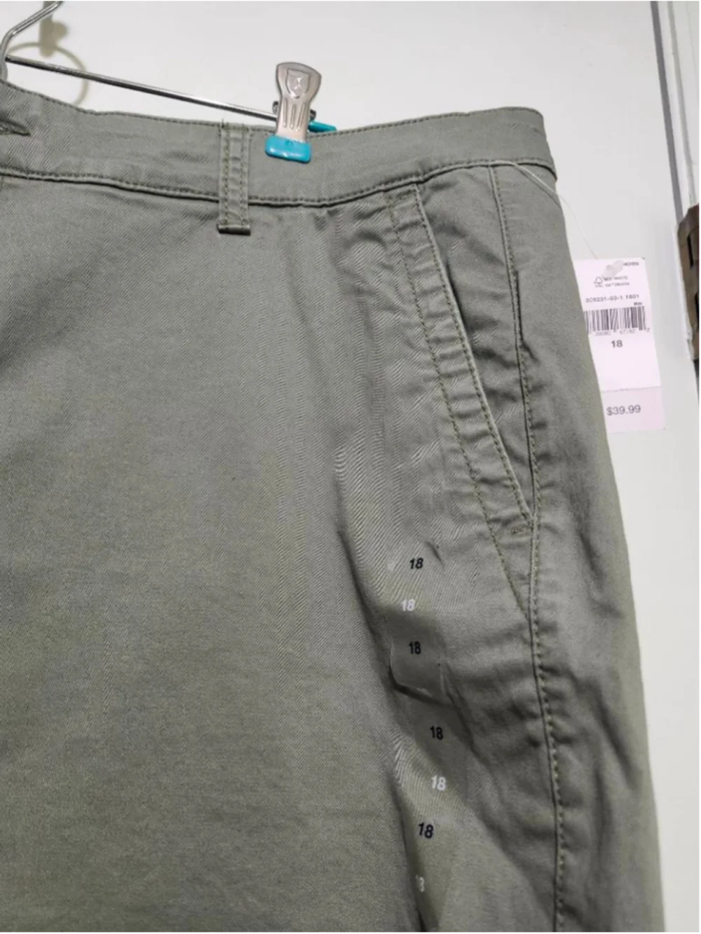 GAP Green Bermuda Shorts Plus Size 18